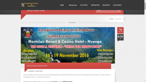 computer society of Zimbabwe website